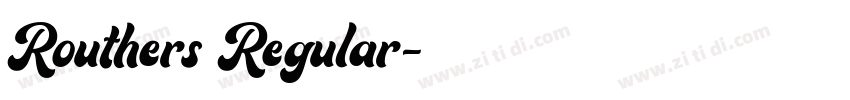 Routhers Regular字体转换